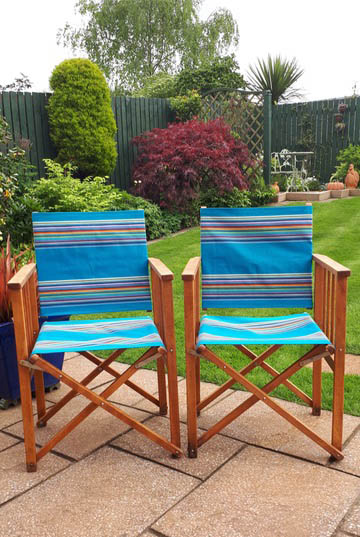 turquoise stripe fabric replacement directors chair covers