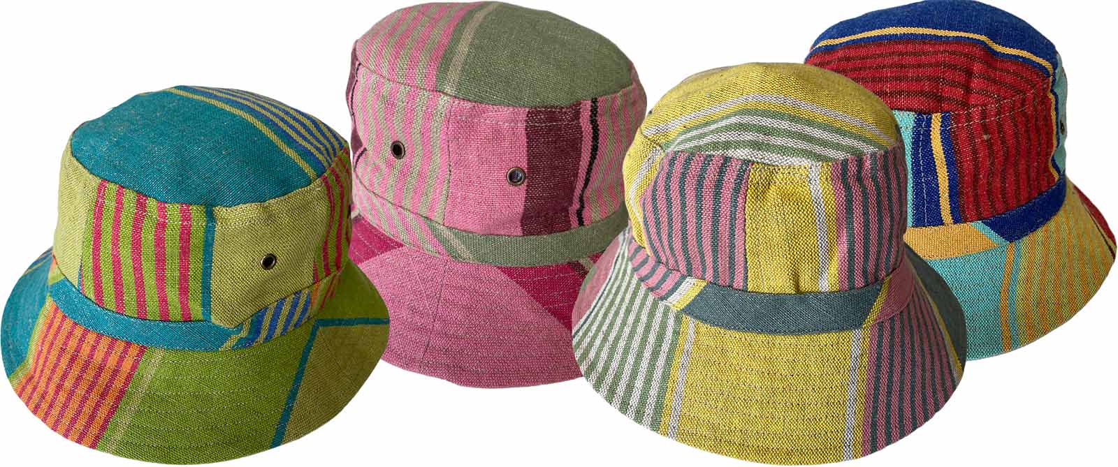 Stripe Linen Bucket Hats