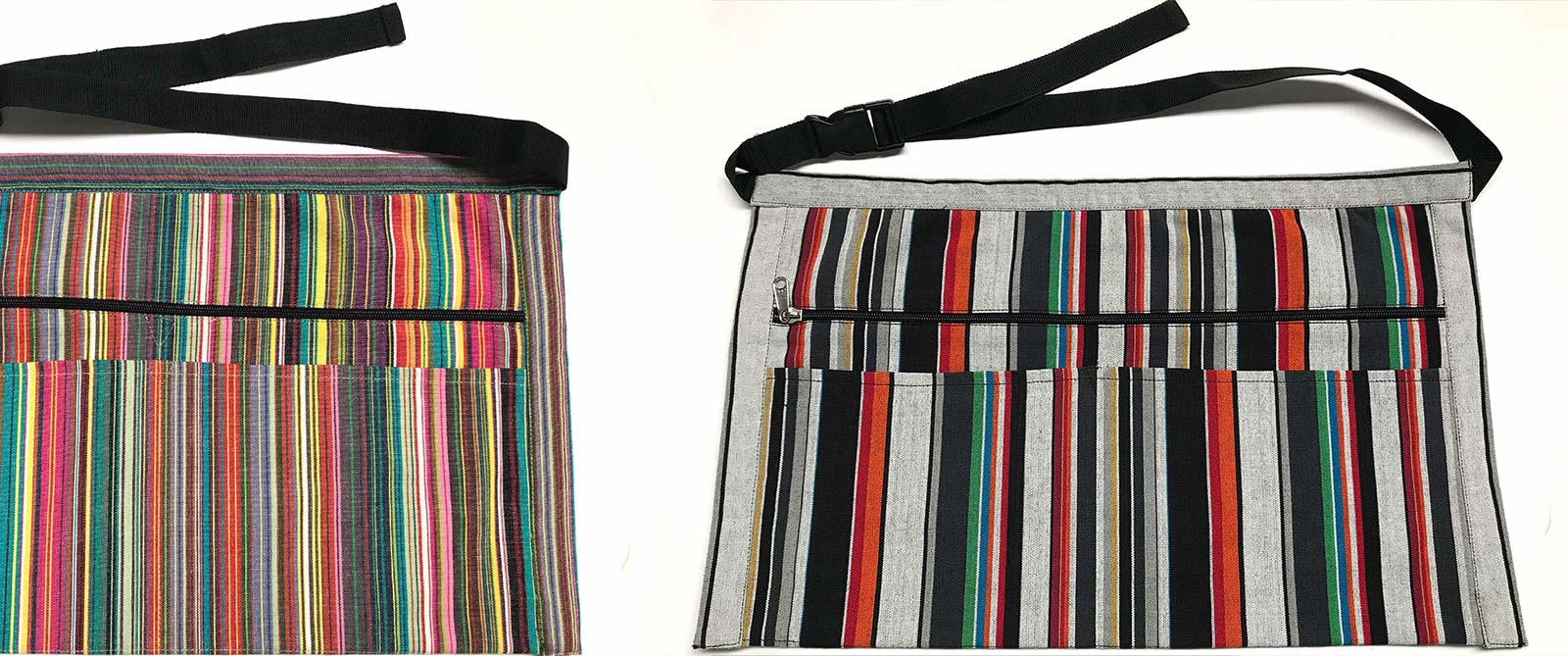Multi Striped Gardeners Apron with pockets