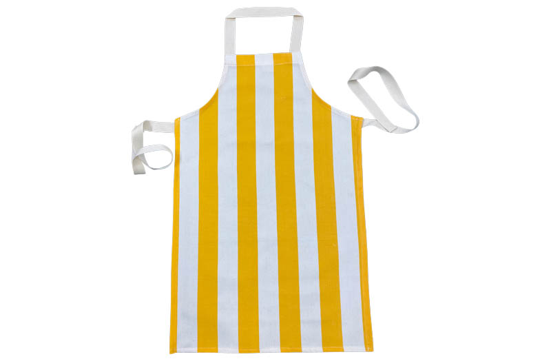 Yellow and White Striped Childrens Aprons 