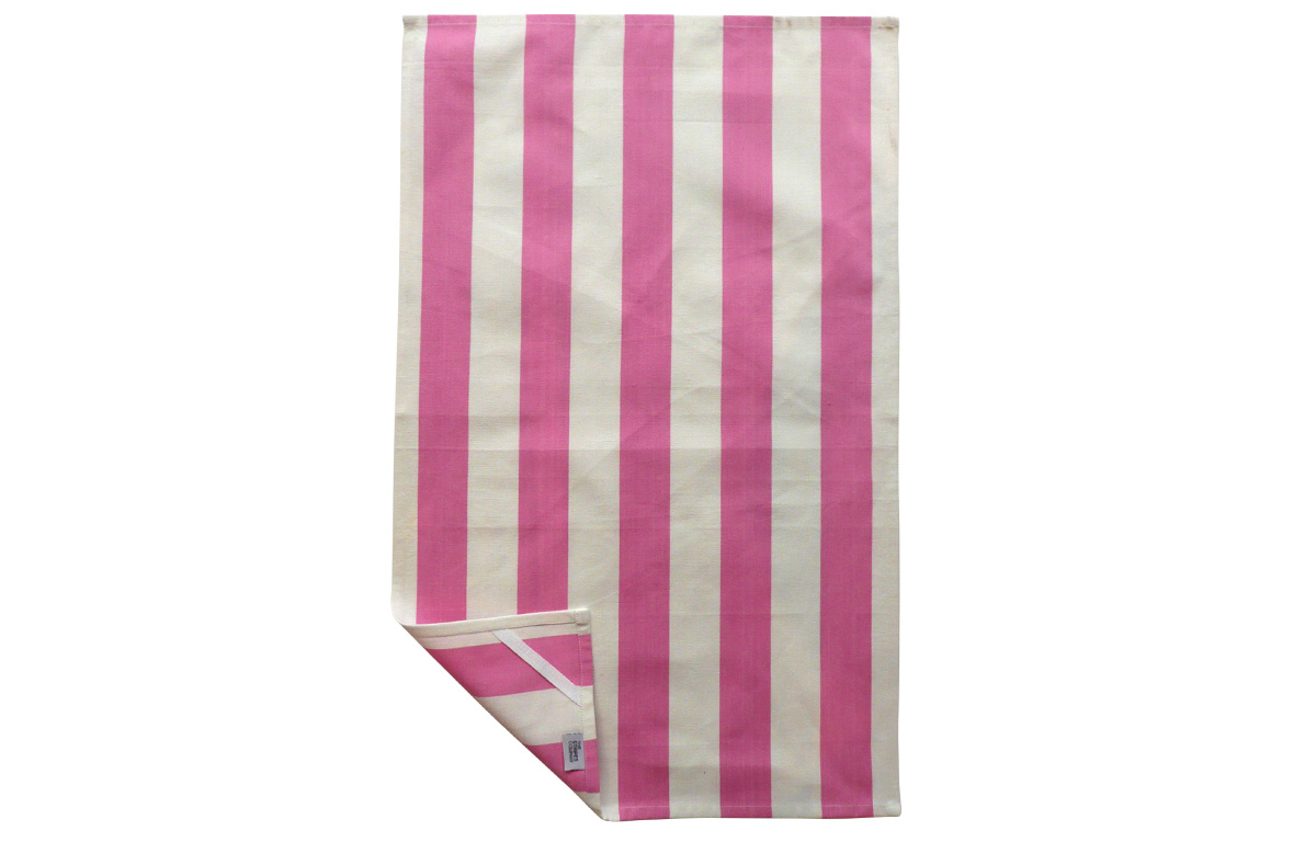 Pink White Stripe Tea Towels