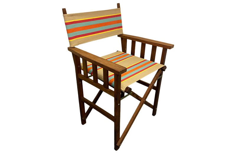Replacement Director Chair Covers fawn, terracotta, turquoise  stripe  
