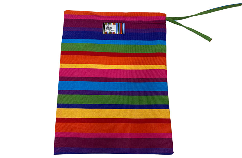 Multicolour Drawstring Shoe Bags | Striped Shoe Bags