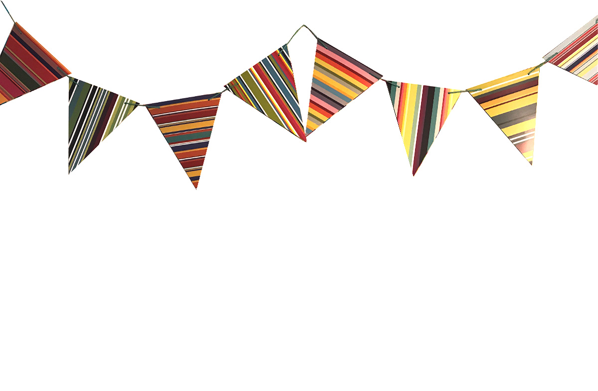 Striped Paper Card Bunting Kit - The Stripes Company