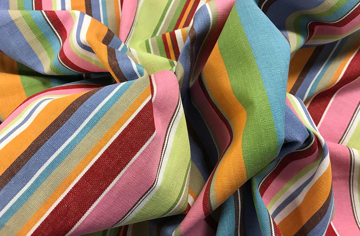 Blue and Pink Striped Fabric - Candy Stripe Fabric