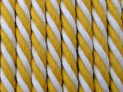 Yellow and White Striped Cord | Striped Rope