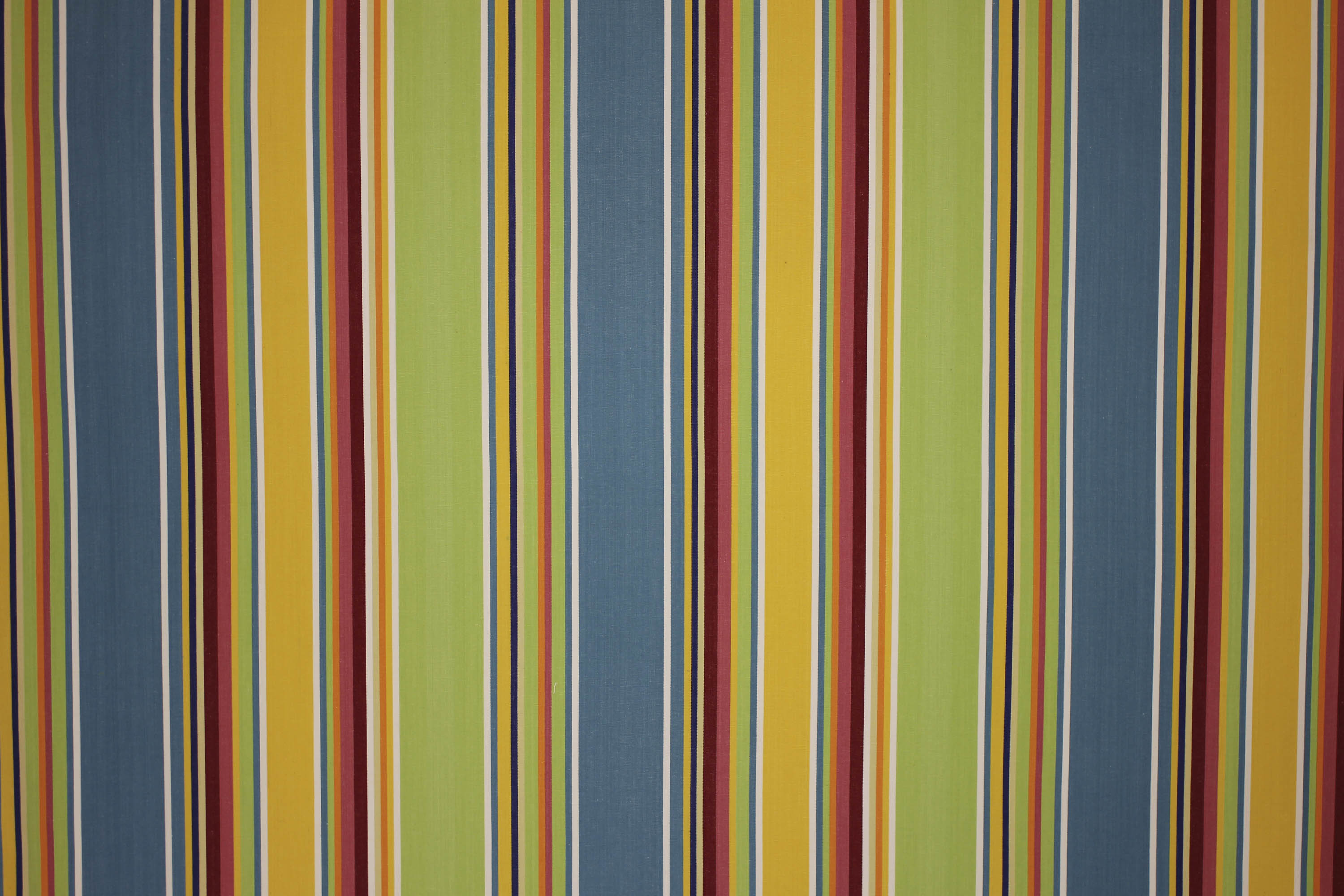 Wipe Clean Fabrics | Water Repellent Fabrics | Striped Coated Fabrics Yellow, Green, Blue   