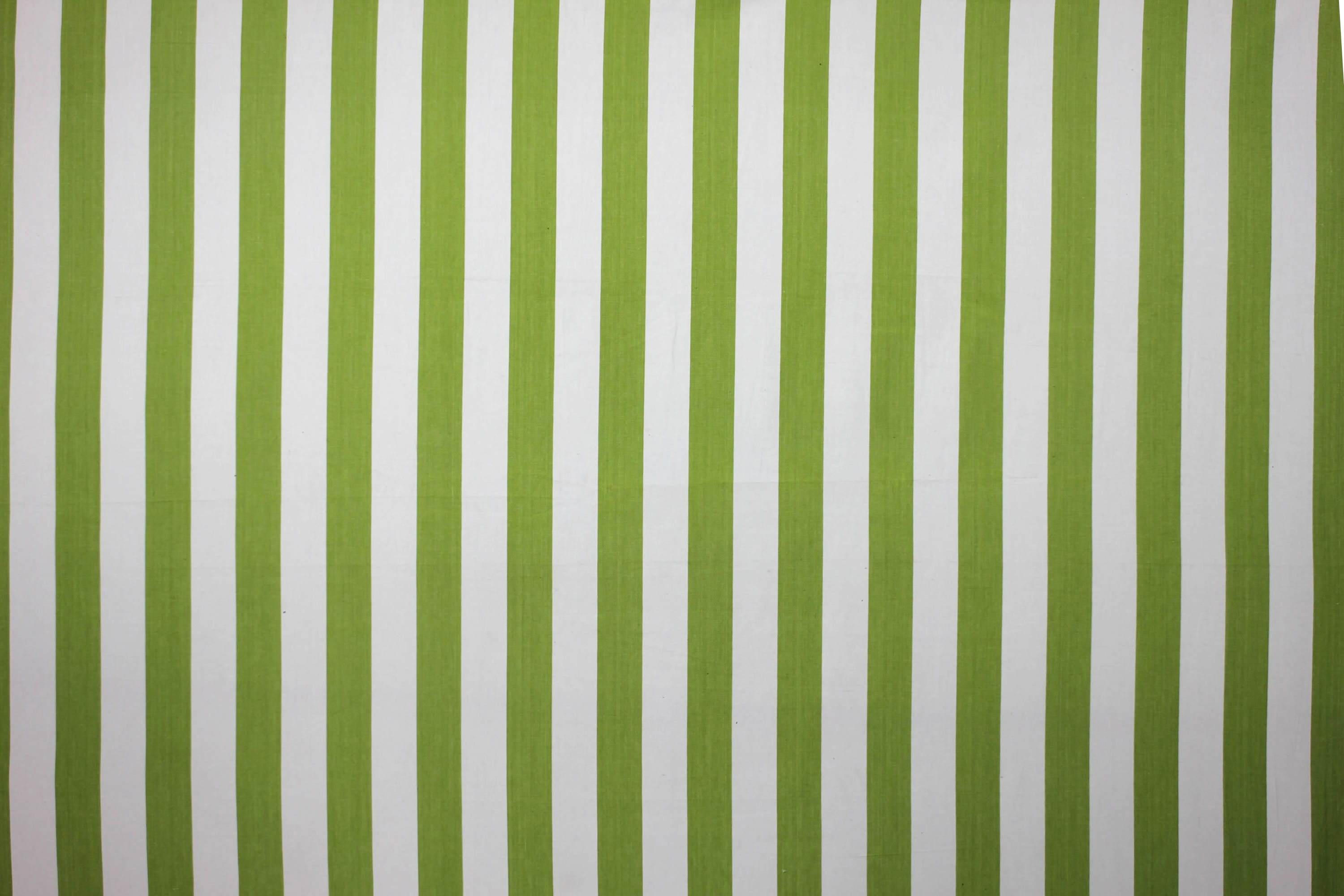 Lime Green and White Stripe Oilcloth Fabric