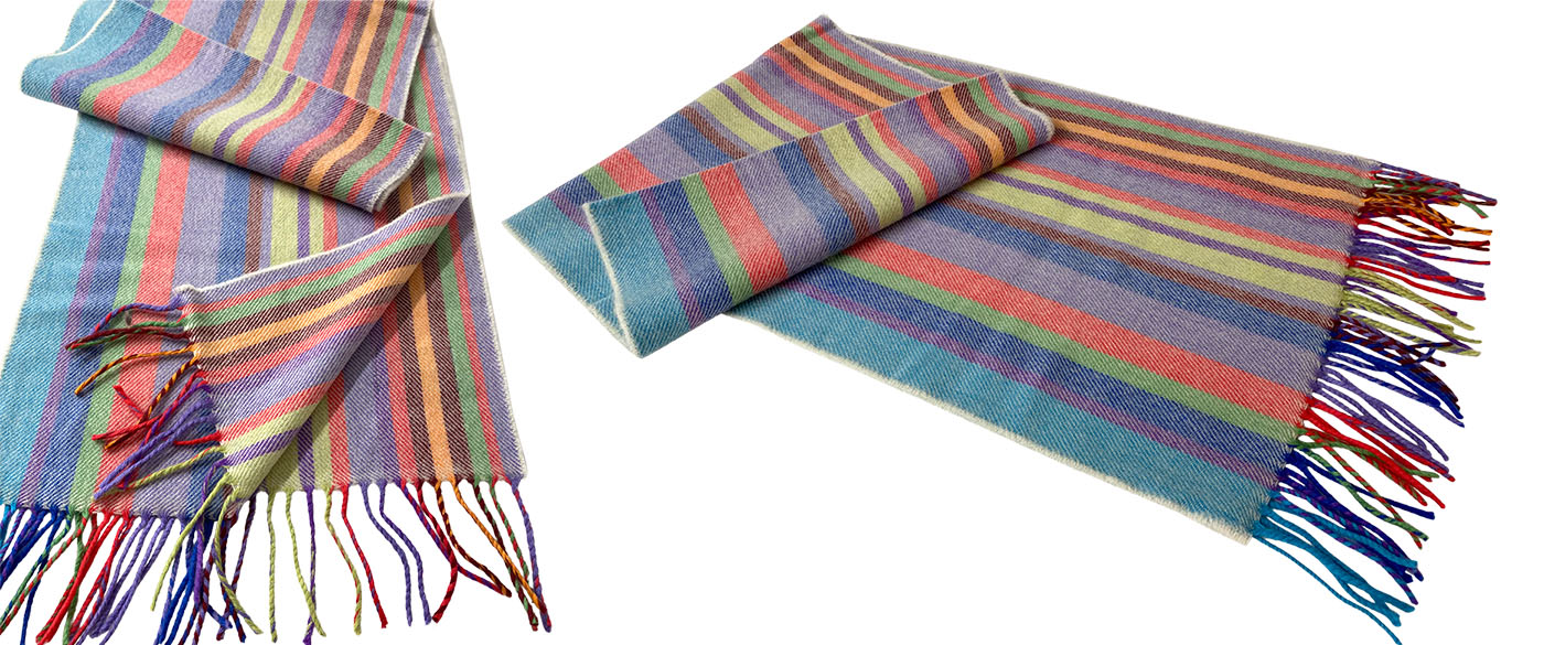 Striped Merino Wool Scarves 