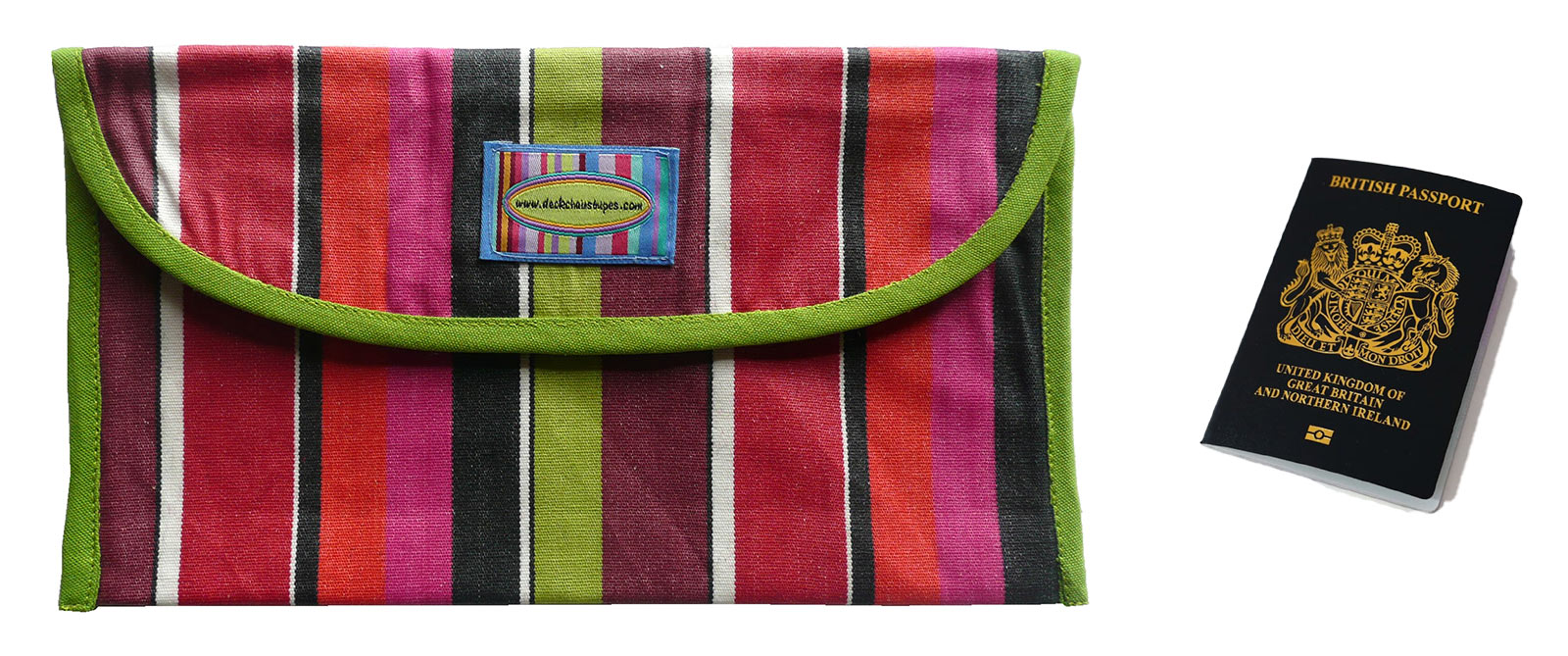 Striped Travel Document Wallets