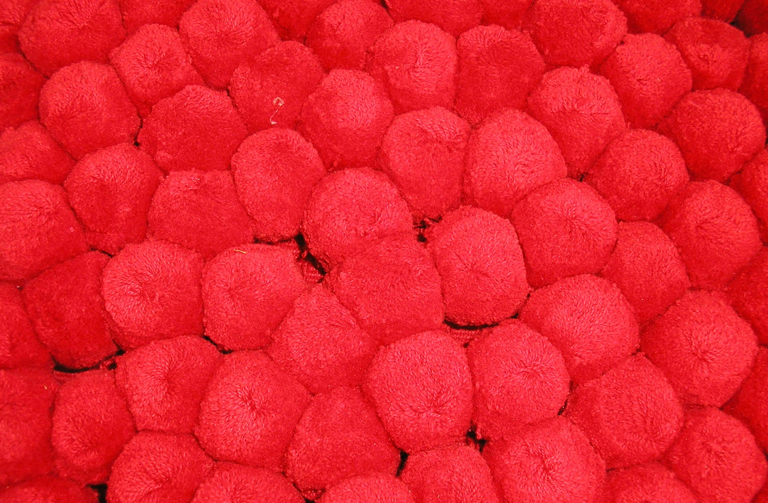 Red Bobble Fringes | Red Pom Pom Bobble Trim | Large Bobbles 2.5cm diameter Red