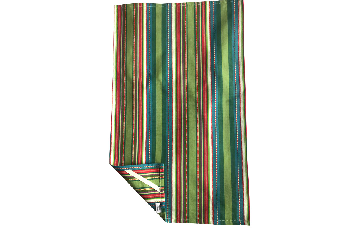 Pretty Green Stripe Tea Towels