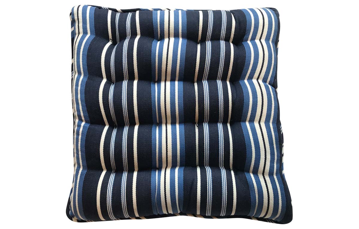 Navy Blue Striped Seat Pads | The Stripes Company