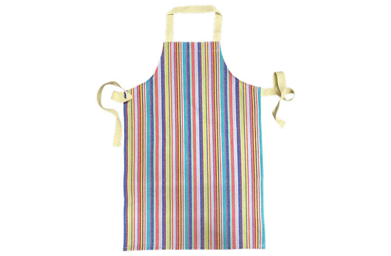 Turquoise, Lavender, Blue Striped Childrens Aprons