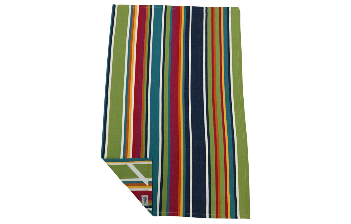 Colourful Stripe Tea Towels | Striped Teatowels Blue, Green, Red Stripes 