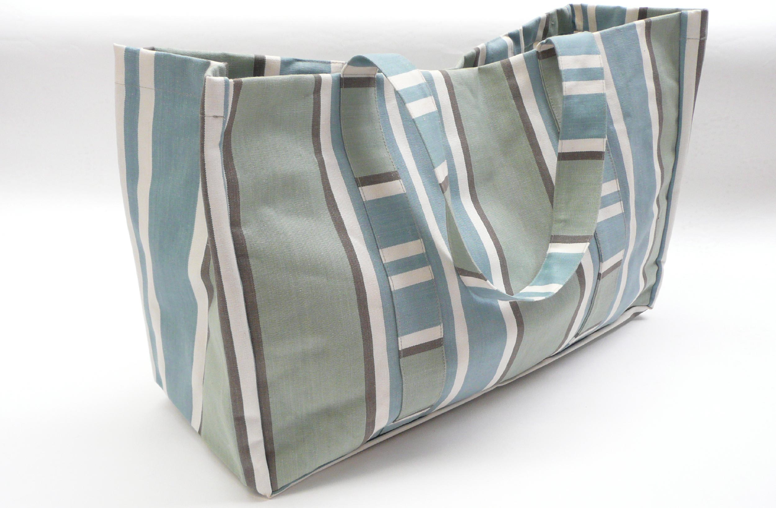 Extra Large Teal Stripe Beach Bags