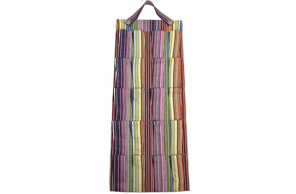 Multi Stripe Hanging Pocket Tidy | Hanging Storage Organiser - Rhumba Stripes