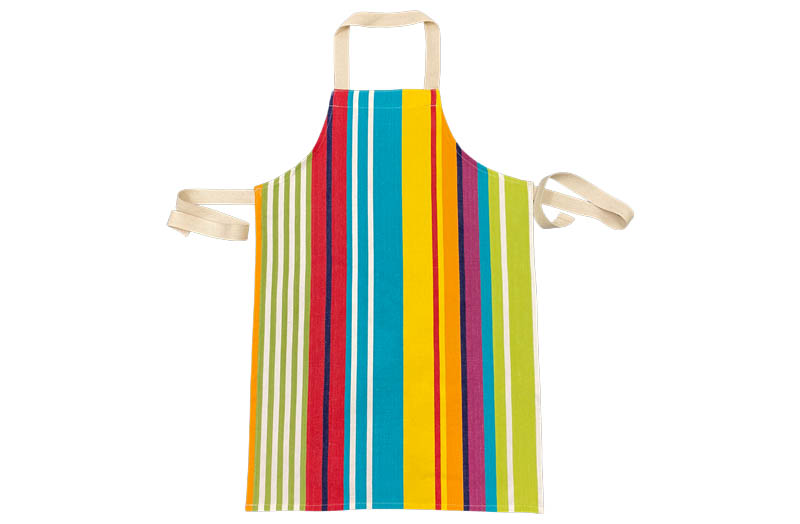 Turquoise Striped Kids Aprons | Aprons for Children Turquoise Green Red Stripes