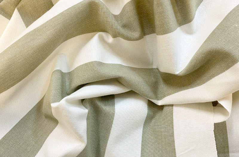 Light Beige and White Stripe Fabric | Stripe Cotton Curtain Upholstery Blind Fabrics