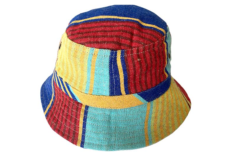 Stripe Linen Bucket Hats - Blue, Sand, Red, Turquoise Stripes
