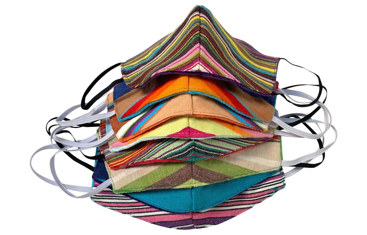 striped face coverings