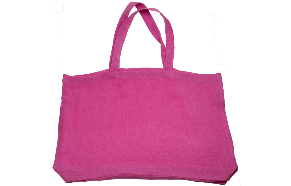 Big Pink Linen Beach Bags