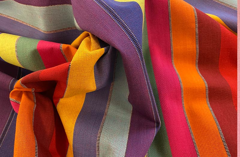 Rainbow Striped Fabric 150cm | The Stripes Company