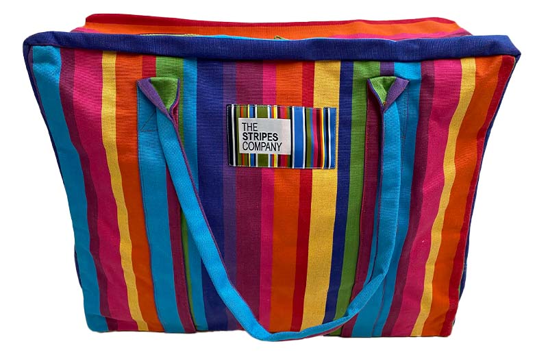 Bright Rainbow Stripe Soft Case Travel Bag