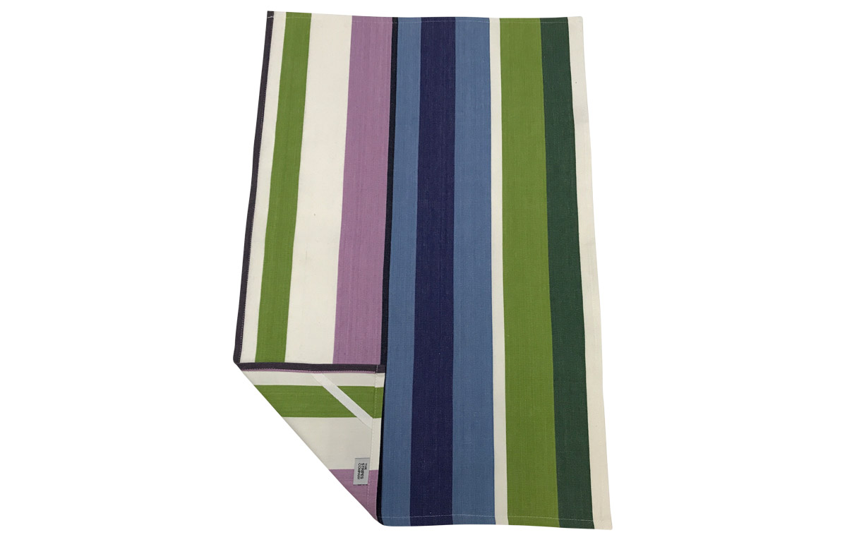 Green Stripe Tea Towels | Striped Teatowels Skiing Stripes