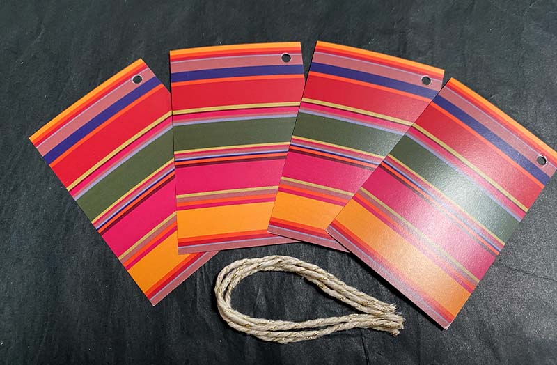 Red Green Stripe Gift Tags from The Stripes Company 