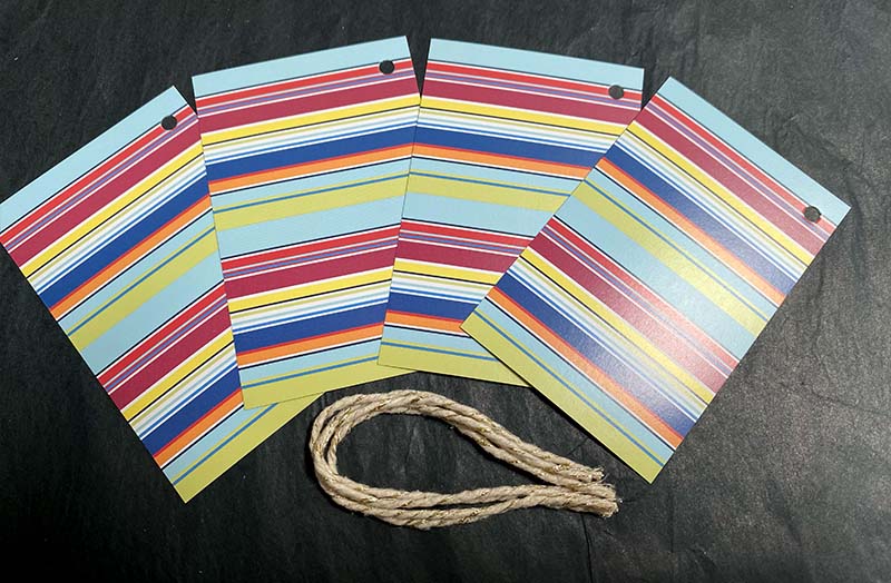 Aqua Stripe Gift Tags from The Stripes Company bright fun stripe