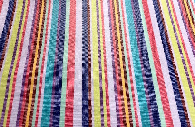 Multi Stripe Oilcloth Fabrics | Wipeable Stripe Fabrics