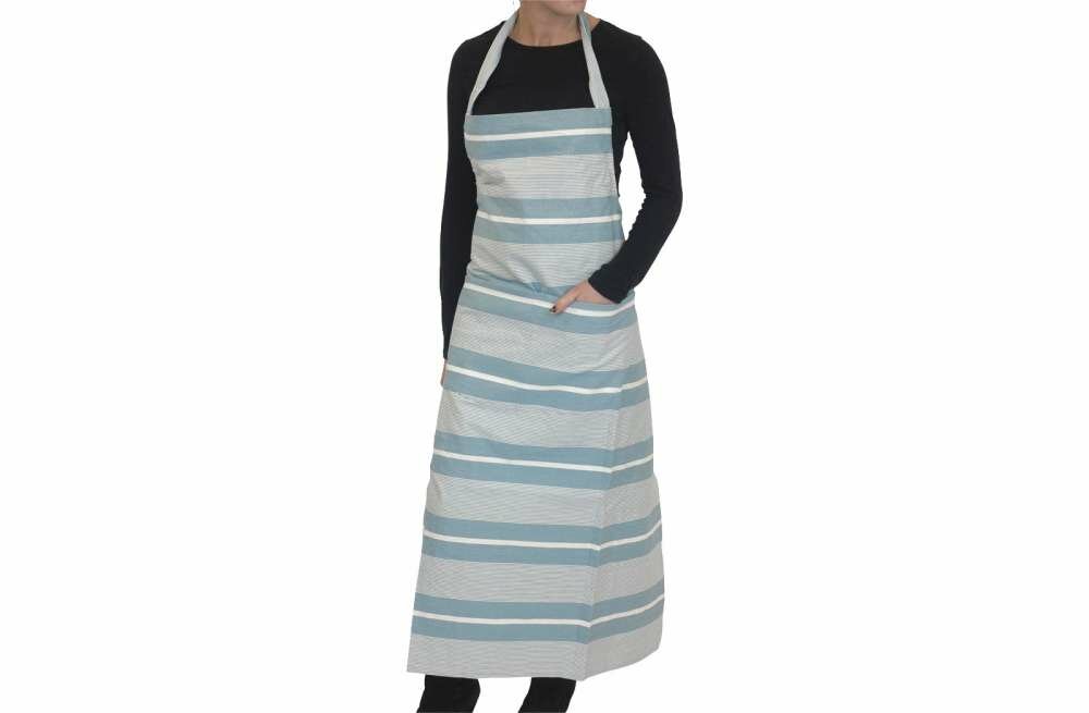 Teal Striped Apron Teal Aqua White Stripes