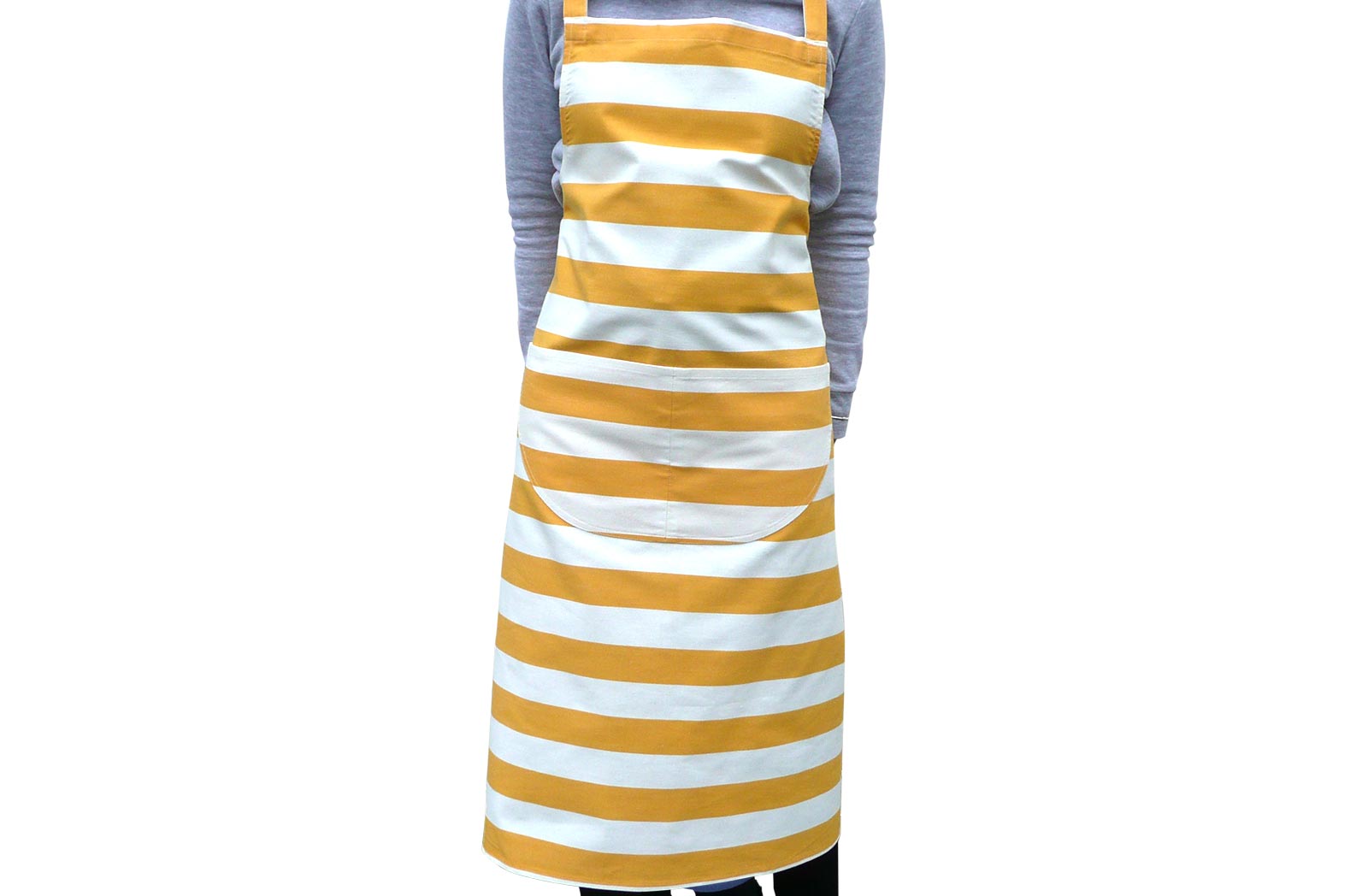 Yellow and White Striped Aprons