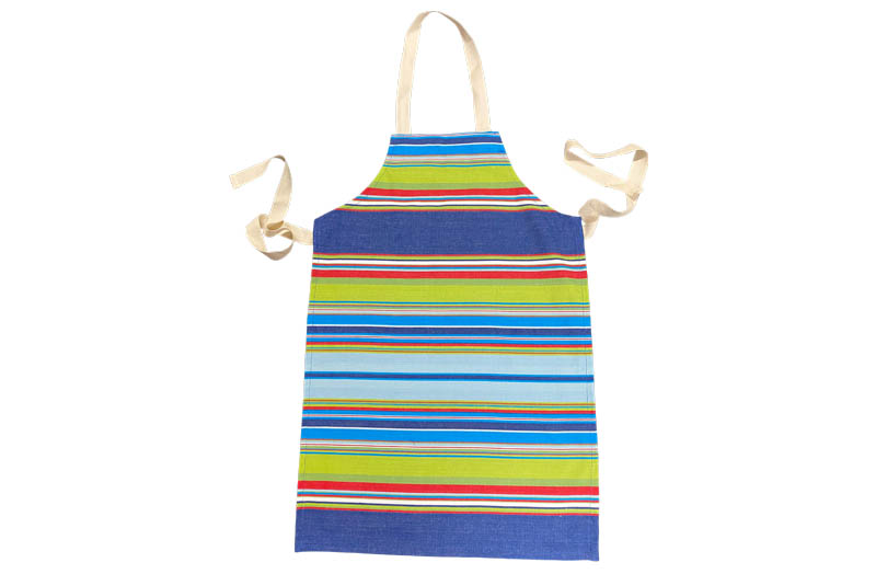 Navy, pale blue, turquoise Striped Childrens Aprons