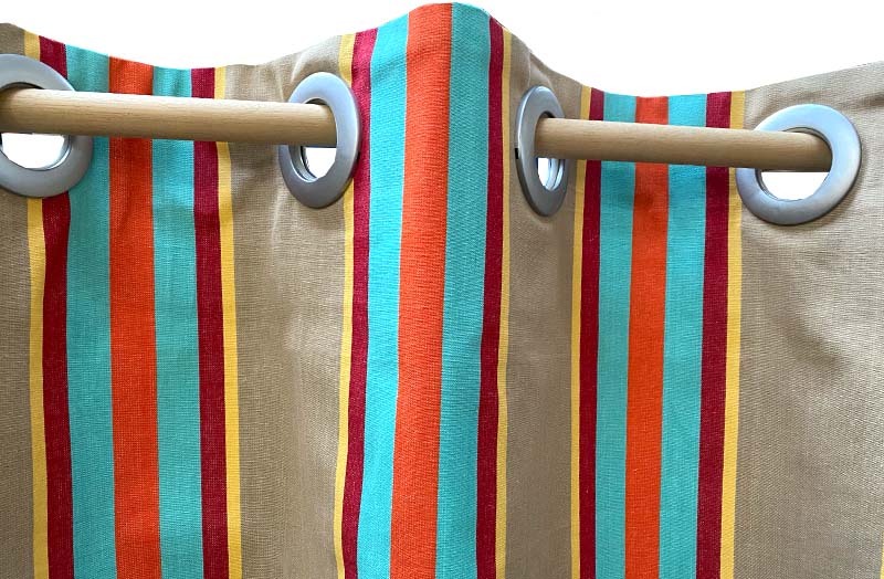 striped curtains with eyelets