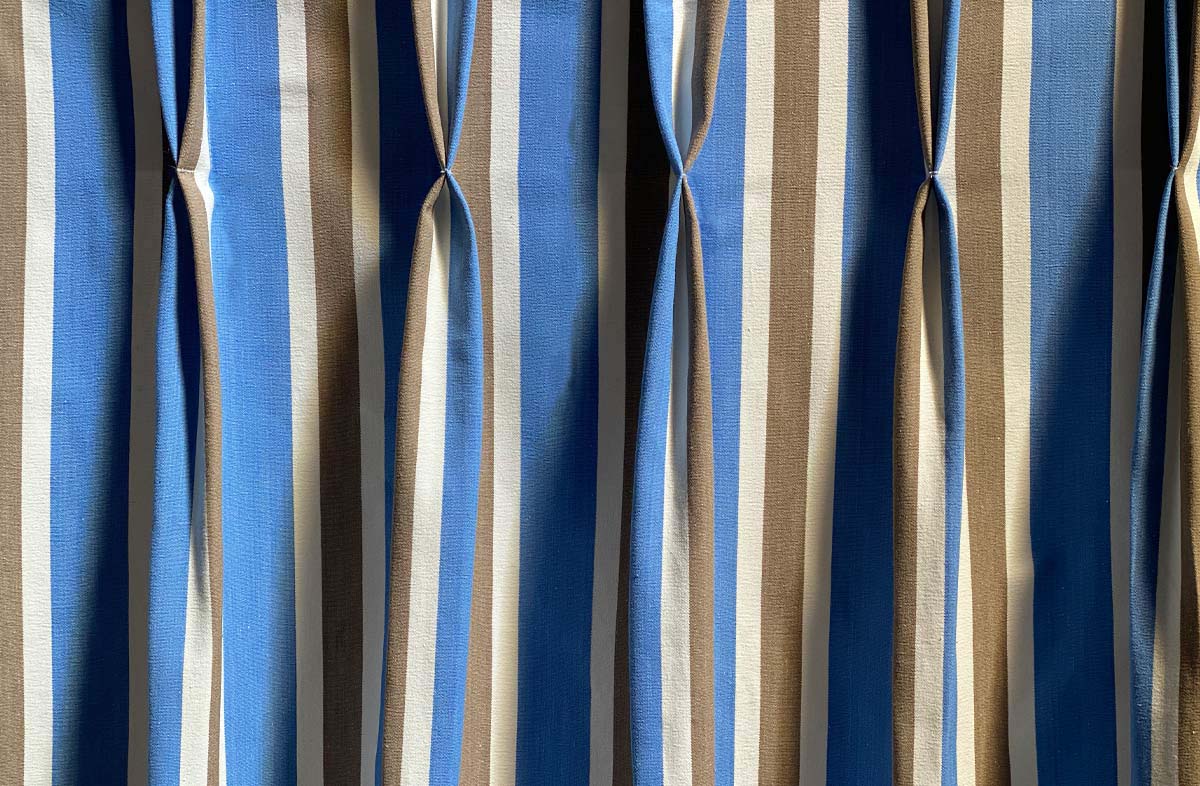 Striped Curtains with Pinch Pleats
