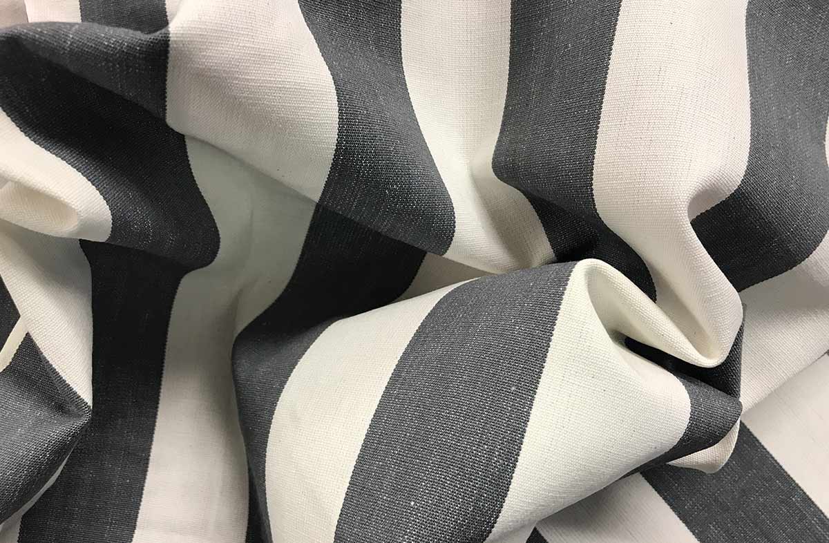 Grey Striped Fabrics - Grey and white striped fabric