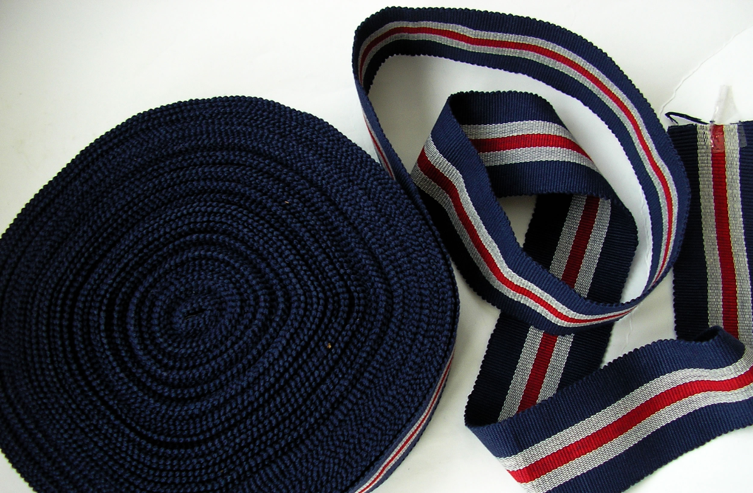 Red, white and blue stripe webbing