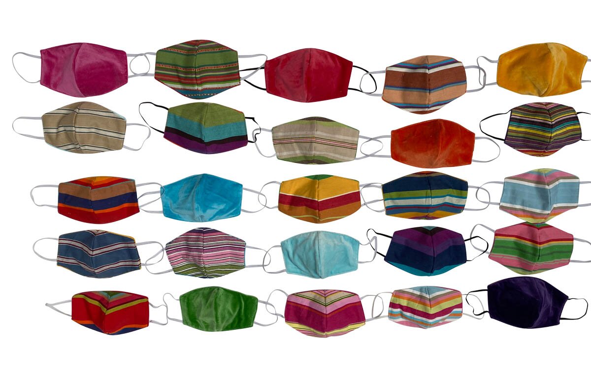 luxury stripe face coverings