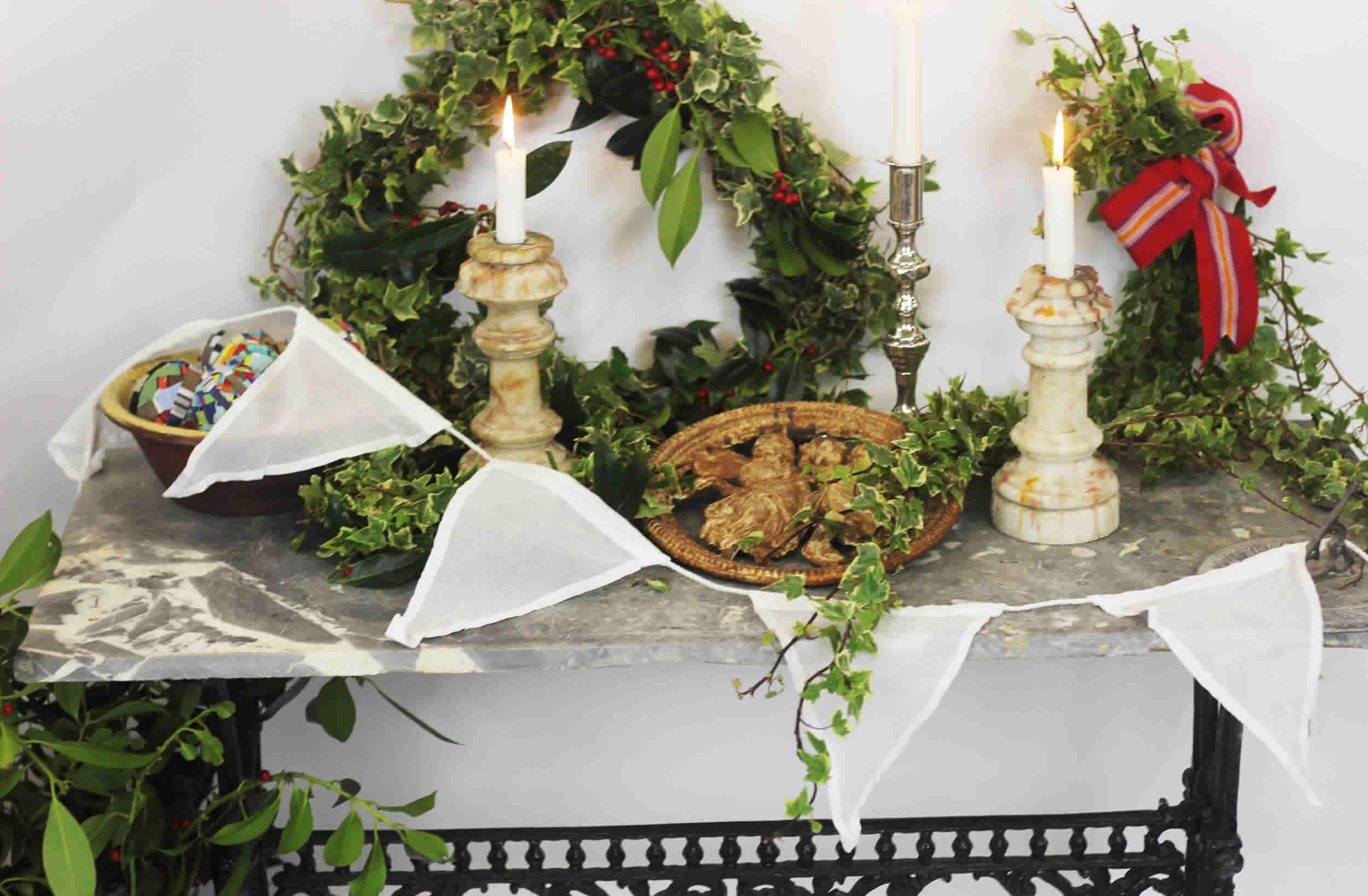 White Voile Wedding Bunting